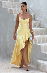Samira Maxi Dress - Lemon Dress Babyboo Fashion Premium Exclusive Design